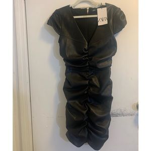 A beautiful Zara leather dress! (never been worn)